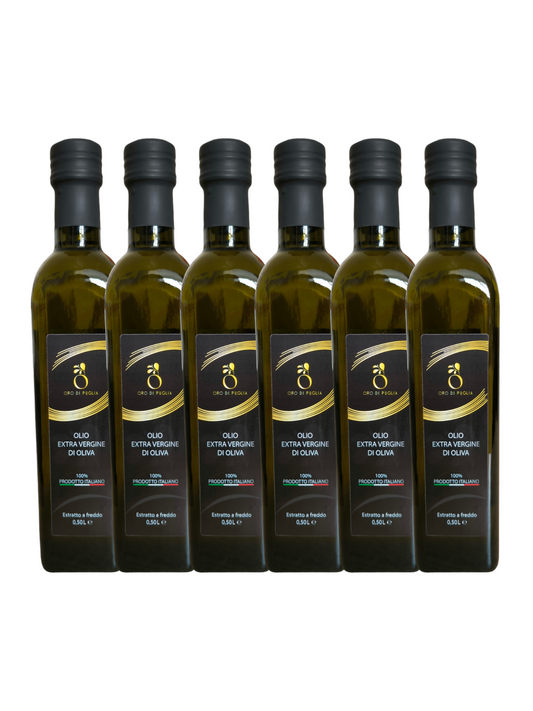 6 bottiglie olio extravergine d'oliva SPEDIZIONE INCLUSA